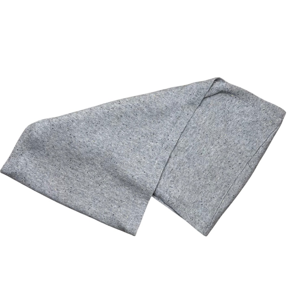 Lululemon Merino Wool Reversible Infinity Scarf Pink Grey Flecked Rose Gold Logo